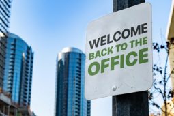 back tot he office sign